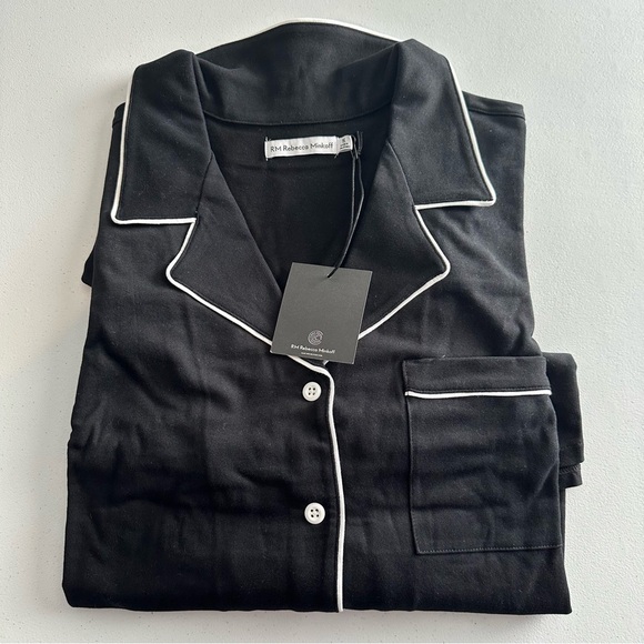 Rebecca Minkoff Women's Sleepwear Sz 1X Notch Collar Pajama Set Black - Picture 4 of 4